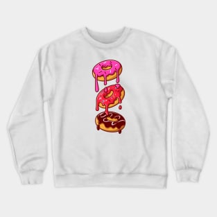 Floating Melted Doughnut Cartoon Crewneck Sweatshirt